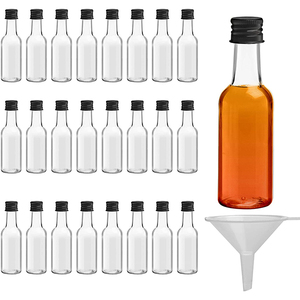 Botellas de chupito de plástico transparente de 50ml al mejor <span class=keywords><strong>precio</strong></span>, tapas doradas cuadradas sin fugas, serigrafía, Perfume, whisky, <span class=keywords><strong>ron</strong></span>, whisky, 200ml - Product Image 4