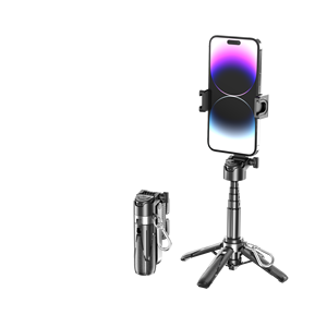 P15mini aleación de aluminio Selfie Stick trípode <span class=keywords><strong>con</strong></span> llavero <span class=keywords><strong>Bluetooth</strong></span> Control remoto soporte para teléfono móvil extraíble y giratorio - Product Image 5