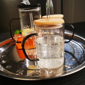 Elegant High Borosilicate Glass Mug with Handle Lightweight & Comfortable Grip Eco-Friendly Microwave Safe Business <b>Gift</b> Cup - Product Image 6