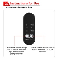 Ceinture chauffante infrarouge pour le cou et la gorge avec traitement de la douleur et support de formation sur site, thérapie par lumière rouge, alimentation USB, modèle U10-A