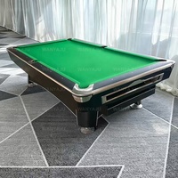 Meistverkaufter 8ft 9ft Professioneller Billardtisch aus Schiefer 9-Ball Amerikanischer Stil Massivholzbeine mit Ballrückführungssystem