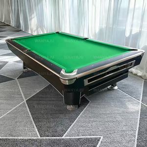 โต๊ะพูลบิลเลียดแบบมืออาชีพ ขนาด 8 ฟุต 9 ฟุต ขายดี พร้อมระบบส่งลูกกลับ ขาไม้เนื้อแข็ง สไตล์อเมริกัน สำหรับเล่น 9 บอล - Product Image 2