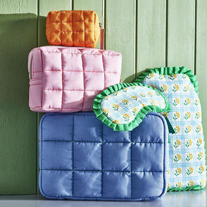 Foldable Custom Logo Travel Nylon Make up Storage <strong>Bag</strong> Quilted Puffer Hanging <strong>Toiletry</strong> <strong>Bag</strong> for Women - Product Image 3