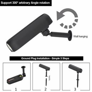 Lampe projecteur solaire réglable, éclairage solaire encastré, étanche IP65, pour aménagement paysager, éclairage mural extérieur - Product Image 6