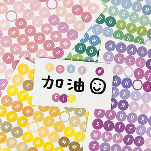 Kawaii pastel Bảng chữ cái PVC trang trí dán Dot thư Deco tấm cho trang trí nội thất - Product Image 2