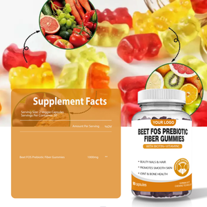 Ausreson Private Label Remolacha natural Fibra prebiótica Gomitas Suplemento para perder peso Remolacha <span class=keywords><strong>FOS</strong></span> Fibra prebiótica Gomitas - Product Image 6