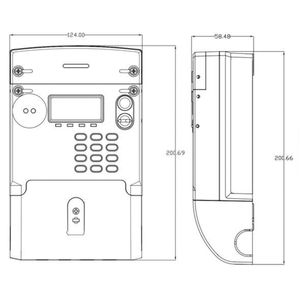 Medidor de Energía Eléctrica Prepago Inteligente Monofásico SwinMeter EVP10 con Teclado, Función AMI, Estándares IEC, RS485, M-Bus, PLC, 3G, GPRS, STS - Product Image 5