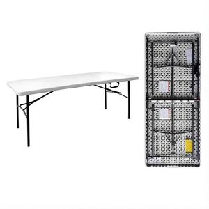 <span class=keywords><strong>Table</strong></span> <span class=keywords><strong>de</strong></span> banquet <span class=keywords><strong>pliante</strong></span> extérieure <span class=keywords><strong>de</strong></span> 6 pieds avec dessus blanc - Product Image 3
