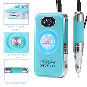 Taladro de Uñas de 45000 RPM con Velocidad Ajustable, Taladro Eléctrico Recargable de 4000 mAh con Pantalla LED, Lijadora de Uñas para Pulir Gel - Product Image 3