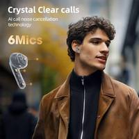 Écouteurs sans fil hybrides ANC J12Plus 5.4 avec 6 micros ENC pour une réduction de bruit de -38 dB et 30 heures d'autonomie Son Hi-Fi