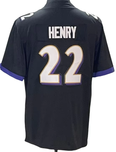 2025 mới <span class=keywords><strong>8</strong></span> lamar Jackson 22 derrick Henry 0 Smith 4 hoa 7 bateman 14 Hamilton 89 Andrews khâu áo bóng đá Mỹ - Product Image 4