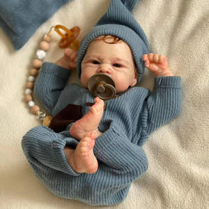 Muñeca Bebé Reborn de Vinilo Suave de 18 Pulgadas, Muñeca Realista de Recién <span class=keywords><strong>Nacido</strong></span> con Pelo Pintado a Mano - Product Image 1