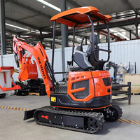 Gratis pengiriman ekskavator Mini depan 1ton 2ton Epa Euro 5 mesin Kubota perayap mesin penggali penggali Mini Cina