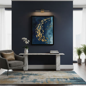 Golden Fish Canvas Decor - Luxury Printed Animal Wall Hanging,<b>Black</b> <b>Framed</b> - Product Image 3