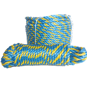 3 sợi <span class=keywords><strong>PP</strong></span> chia phim xoắn dây màu vàng màu xanh để đóng gói Cắm Trại Đi Bộ Đường Dài - Product Image 2