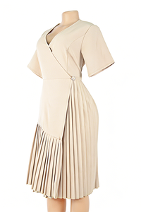 Robe en satin extensible grande taille pour femme, idéale pour le bureau, les tenues professionnelles, pour les femmes rondes à la peau foncée - Product Image 4