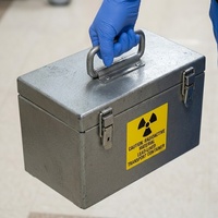 Coffre de stockage d'isotopes radioactifs, coffre de stockage doublé de plomb, boîte blindée en plomb haute densité pour le blindage des déchets radioactifs contre les radiations