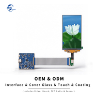 Layar LCD 5.98 inci 1440x2560 WQHD modul LCD IPS MIPI tampilan suhu lebar opsional Panel sentuh untuk headset VR AR