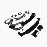 Difusor de Parachoques Trasero de Doble Salida Estilo AMG Negro ABS para Mercedes Benz Clase CLA CLA35 W118