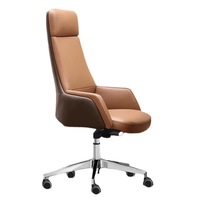 Mobilier de bureau Chaise de bureau en cuir à dossier haut Chaise de bureau pivotante Chaise de chef de direction ergonomique