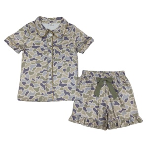 Conjunto de Pijama Corto con Botones y Lazos para Mujer, Estilo Casual de Verano, Transpirable, Nuevos Estilos - Product Image 1