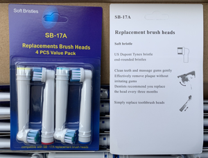 Spazzolino Elettrico SB-17A con Testina Sostituibile, Alimentazione USB, Setole Medie per Adulti - Uso Domestico e Alberghiero, Compatibile con Philips - Product Image 6