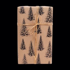 2025 Christmas Disposable Silicone Coated Virgin <b>Paper</b> Roll Wrapping <b>Paper</b> 43x1000cm Double-Sided Gift Packaging - Product Image 1