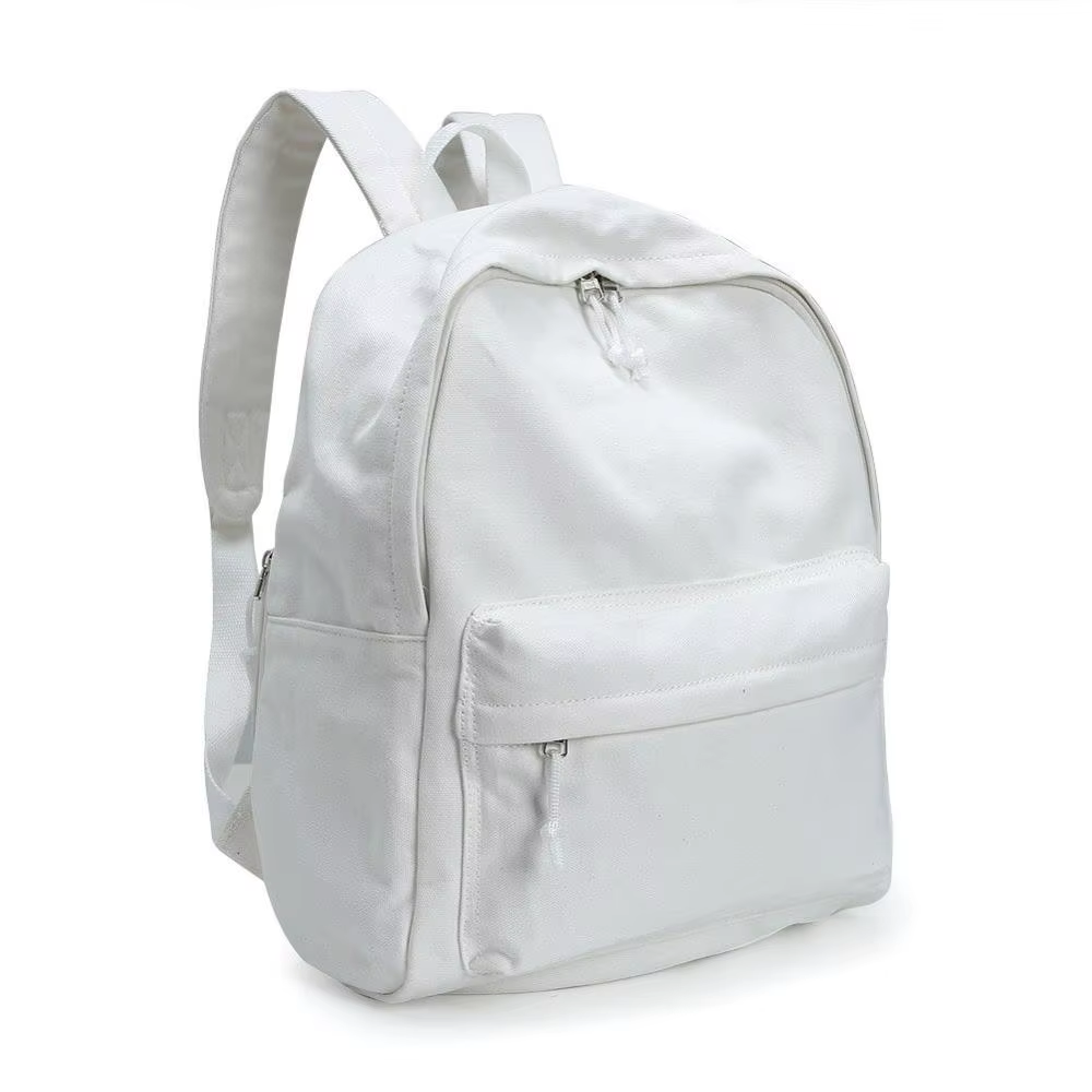 Unisex Natural White Canvas DIY Backpack