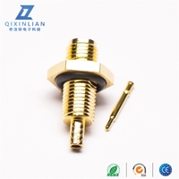 Conector impermeable hembra SMA Hexagonal grande chapado en oro de cobre completo Conectores RF coaxiales RG178 prensados
