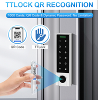 Lecteur de contrôle d'accès autonome TTLock avec code QR, étanche IP67, 13,56 MHz, lecteur de code QR Mi-fare, scanner de code-barres, contrôle d'accès