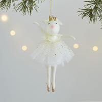 Poupées de ballet en peluche pour arbre de Noël, ornement de Noël, danseuse de ballet en peluche, pendentif personnalisé fait à la main, poupée ange