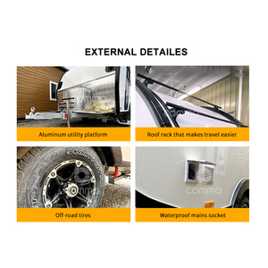 <span class=keywords><strong>Caravane</strong></span> teardrop multifonctionnelle, remorques de camping <span class=keywords><strong>pour</strong></span> <span class=keywords><strong>moto</strong></span>, roulotte, camping-car - Product Image 4
