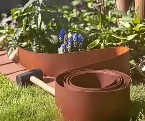 ขอบสวนเหล็กคอร์เทน ทนทานต่อการกัดกร่อน ขนาด 5.5 นิ้ว แข็งแรง ทนทาน รูปทรงตรง สำหรับขอบแปลงปลูกดอกไม้ - Product Image 4