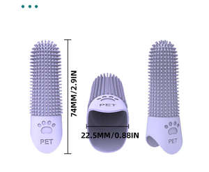 Cepillo de Dientes de Silicona para Mascotas, Cepillo de Dientes 360 para Perros y Gatos ° Cepillo de Dedo para Cuidado Dental de Mascotas con Cerdas Suaves, Eliminador de Mal Aliento, Limpieza Bucal - Product Image 5