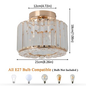 High Quality <b>Corridor</b> K9 Crystal Ceiling Lamp Restaurant Kitchen Aisle Illumination Elegant Ceiling <b>Lights</b> for Living Room - Product Image 5