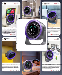 Ventilateur portable d'extérieur Octopus USB avec affichage numérique, 36 dB, batterie pliable 3-en-1 pour usage domestique, automobile et hôtelier - Product Image 5