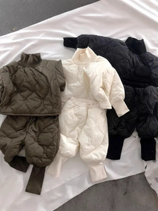 Set di giacca in cotone stile coreano classico <span class=keywords><strong>per</strong></span> <span class=keywords><strong>ragazzi</strong></span> e ragazze semplice abbigliamento Outdoor <span class=keywords><strong>per</strong></span> inverno modello solido - Product Image 2