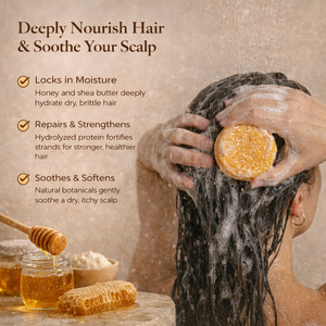 Barra de Champú de Miel, Champú Sólido Hidratante para Cabello Seco, Sin Sulfatos, Cuidado Capilar Vegano, Fabricante de Marca Privada OEM - Product Image 4