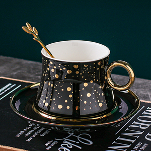Juego de Taza y Platillo de Porcelana Europea Clásica de Lujo Ligero, Estilo <span class=keywords><strong>2020</strong></span>, Cuchara Metálica, Capacidad de 220 ml, Caja de Regalo Multiusos - Product Image 3