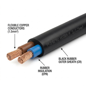 PrimePro, Câble en caoutchouc monobrin, résistant à la chaleur, SHEJ1127, -50-105 ° Câble d'alimentation flexible pour soudage et batterie Optimisé. - Product Image 2