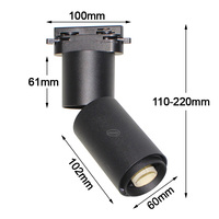 LEDEAST GUTH En gros Support de lampe sur rail DIN triphasé pour luminaires LED, boîtier de projecteur à culot GU10 MR16 GU5.3