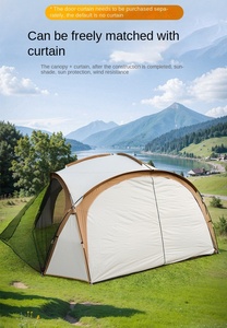 Camping Tente Auvent Étanche Abri Soleil Écran Résistant UV Maison Gazebos Grandes Tentes pour la Randonnée Familiale en Plein Air - Product Image 6