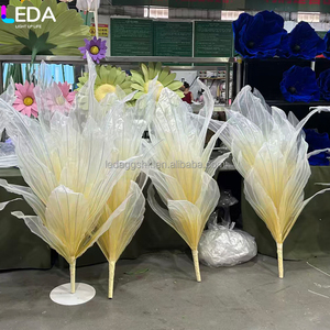 LEDA Modern Party Event Supplies & Decor Yellow Giant Silk Organza Artificial Flower Photography <b>Props</b> 150cm Plug for <b>Wedding</b> - Product Image 1