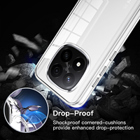 Coque de Téléphone Portable Transparente Double Face en PC et TPU Anti-Choc avec Étui pour A3/A5/Note 14/4G/5G/13C/14C/360