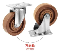Roulettes universelles HIME HM2404 en acier inoxydable phénolique résistant aux hautes températures pour hôtels, gymnases, salons et salles à manger - Déplacement facilité