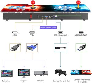3D Wifi Pandora e-thể thao trò chơi hộp EX2 phím điều khiển trò chơi video Arcade giao diện điều khiển - Product Image 5