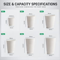 Vente en gros 4oz 8oz 10oz 12oz 16oz 20oz 22oz Tasse à café chaude en papier kraft jetable à double paroi avec logo imprimé personnalisé avec couvercle