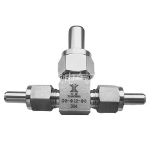 ข้อต่อท่อสแตนเลส Tiancheng 304 8-12-8 แบบเชื่อมแนวนอน - Product Image 1