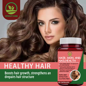 Cápsulas Veganas para Cabello, Piel y Uñas para Adultos, Biotina, Zinc, Hierro, Saw Palmetto, <span class=keywords><strong>Anticaída</strong></span> del Cabello, Reparación del Cuero Cabelludo, Suplemento de Belleza Halal - Product Image 6
