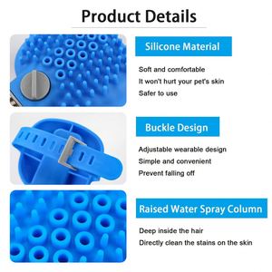 Herramienta de Baño para Mascotas de Entrega Rápida, Boquilla de Ducha de Silicona, Herramienta de Masaje, Adaptadores de Ducha para Mangueras, Adecuados para el Cuidado de Perros y Gatos - Product Image 3